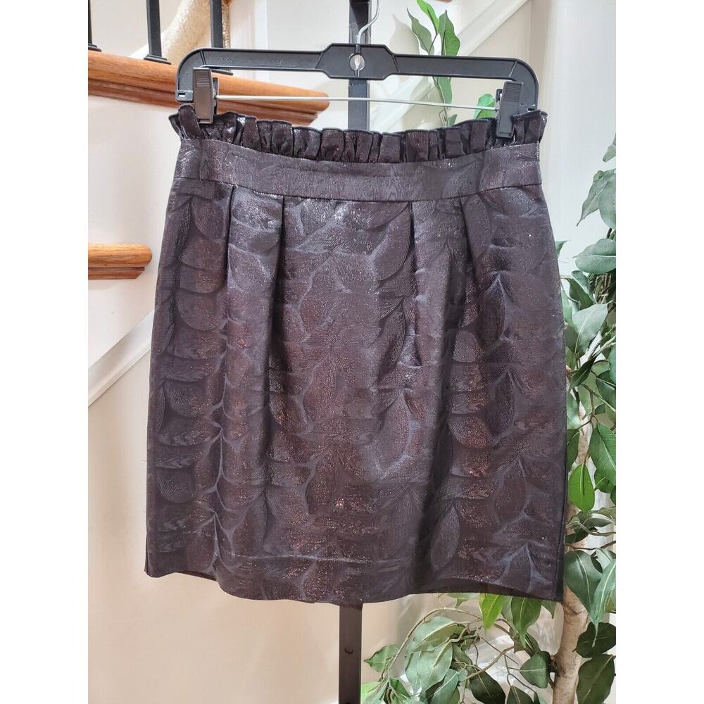 Arden B. Women Black Acetate Metallic Flair Mini Skirt Medium